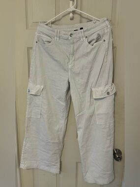 American Eagle Outfitters White Stretch Cargo Pants